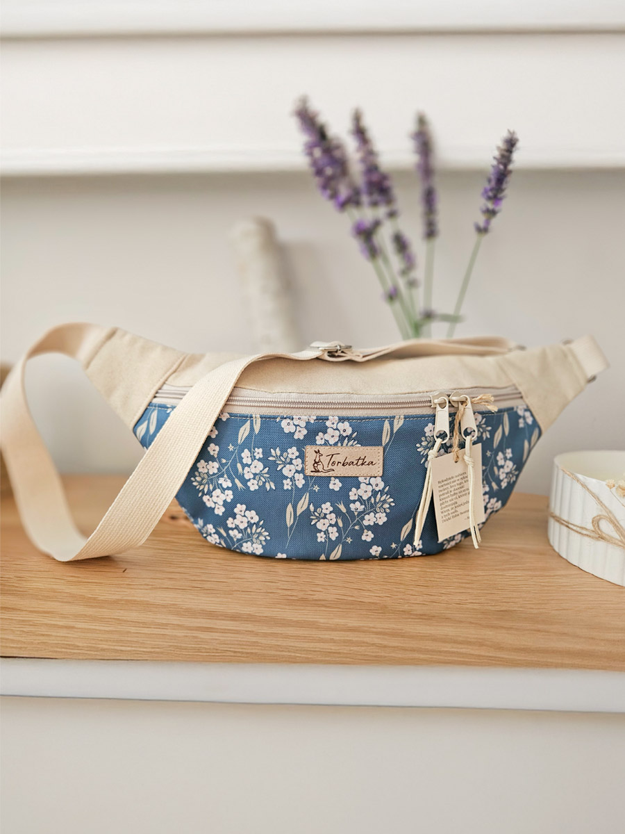 Nerka kremowa w kwiaty